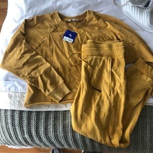 NWT: Mustard yellow sweat set